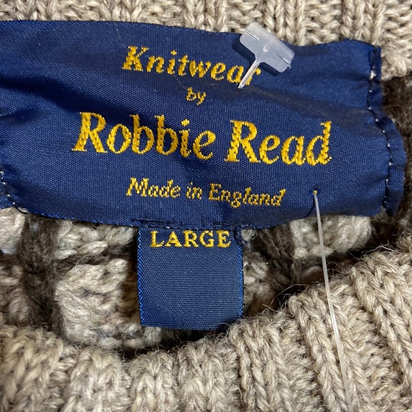 Robbie Read NEW w/tags sz L Wool Sweater Made in England - Picture 2 of 7